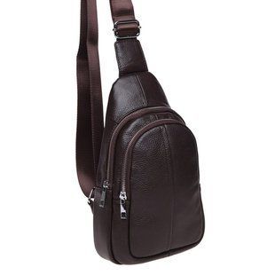 Мужской кожаный рюкзак через плечо Keizer K1156-brown