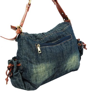 Жіноча джинсова, бавовняна сумка Fashion jeans bag синя