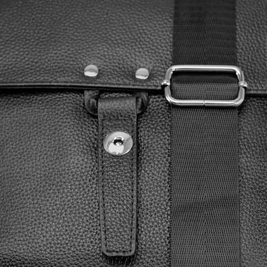 Мужская кожаная сумка через плечо мессенджер Tiding Bag A25F-9133A Черный