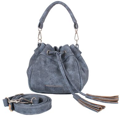 Жіноча сумка з якісного шкірозамінника LASKARA (Ласкарєв) LK10195-denim-grey Синій