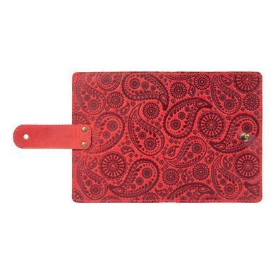 Шкіряне портмоне для паспорта / ID документів HiArt PB-02/1 Shabby Red Berry "Buta Art"