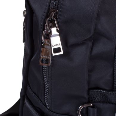 Жіночий рюкзак з якісного шкірозамінника і тканини AMELIE GALANTI (АМЕЛИ Галант) A981171-black Чорний