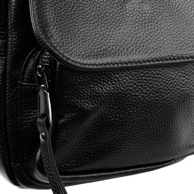 Сумка-рюкзак жіноча шкіряна VITO TORELLI (ВИТО Торелл) VT-1906 black Чорний