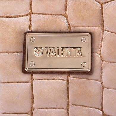 Жіночий шкіряний клатч VALENTA (ВАЛЕНТА) VKE44811 Бежевий