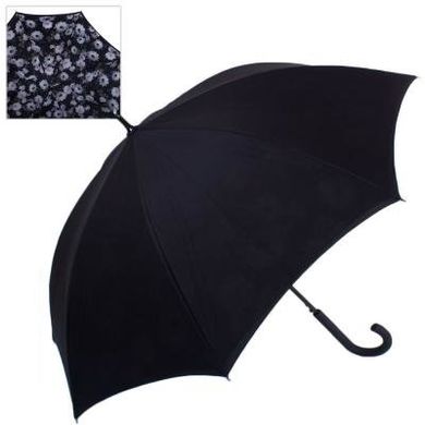 Зонт-трость женский полуавтомат с двойным куполом FULTON (ФУЛТОН) FULL754-Mono-Bouguet Черный