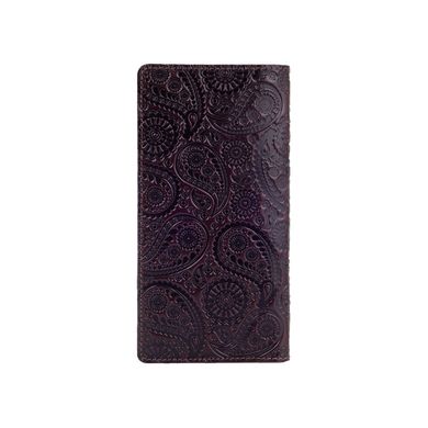 Ергономічний дизайнерський коричневий шкіряний гаманець на 14 карт, колекція "Buta Art"