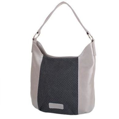 Жіноча шкіряна сумка LASKARA (Ласкарєв) LK-DD221-grey-black Сірий