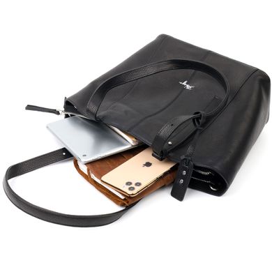Класична жіноча сумка KARYA 20834 шкіряна Чорний