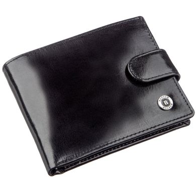 Якісний шкіряний гаманець для чоловіків Boston 18809 Чорний