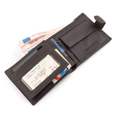 Чоловічий гаманець ST Leather 18330 (ST137) дуже місткий Коричневий