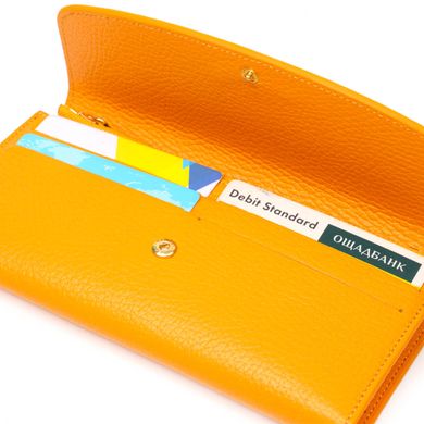 Відмінний жіночий гаманець з монетницею на блискавці з натуральної шкіри Tony Bellucci 21978 Жовтий