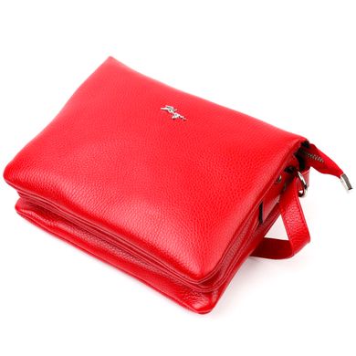 Зручна сумка жіноча на плече KARYA 20884 шкіряна Червоний