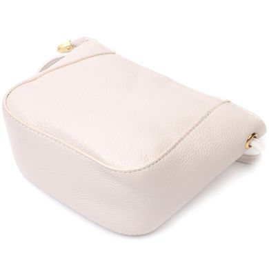 Женская маленькая сумка через плечо из натуральной кожи Vintage 22299 Белая