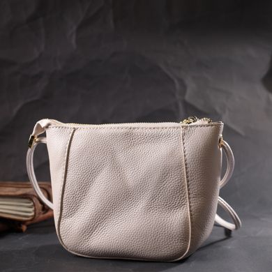 Женская маленькая сумка через плечо из натуральной кожи Vintage 22299 Белая