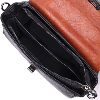Женская сумка в винтажном стиле из натуральной кожи Vintage 22349 Черная