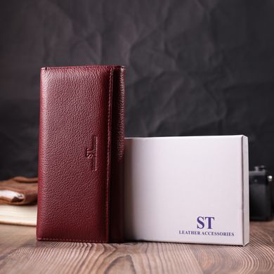 Оригінальний жіночий гаманець з натуральної шкіри ST Leather 22522 Бордовий