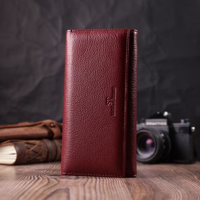 Оригінальний жіночий гаманець з натуральної шкіри ST Leather 22522 Бордовий