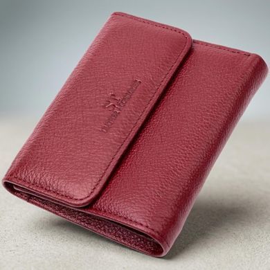 Жіночий шкіряний гаманець для карток купюр та монет ST Leather 19492 Бордовий