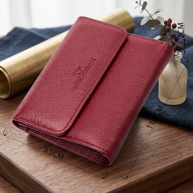 Жіночий шкіряний гаманець для карток купюр та монет ST Leather 19492 Бордовий