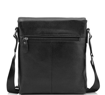 Мужская кожаная сумка через плечо мессенджер Tiding Bag A25F-9133A Черный