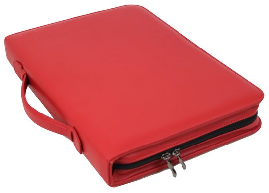 Папка-портфель женская для документов из эко кожи Portfolio красная