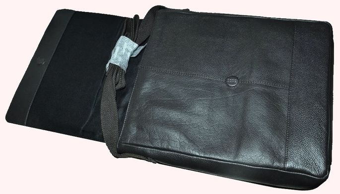 Чоловіча шкіряна сумка планшетка під документи А4 Livergy чорна