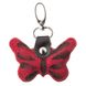 Брелок сувенир бабочка STINGRAY LEATHER 18541 из натуральной кожи морского ската Красный