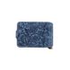 Голубой дизайнерский зажим для денег с натуральной матовой кожи, коллекция "Let's Go Travel"