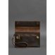 Натуральный кожаный мужской клатч-барсетка 3.0 темно-коричневый Crazy Horse Blanknote BN-KLATCH-3-o