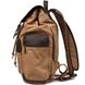 Канвас рюкзак-мішок TARWA RCc-0010-4lx зі шкірою крейзі хорс Коричневий