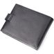 Классическое мужское портмоне с хлястиком из натуральной кожи KARYA 21084 Черный
