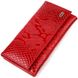 Лаковане жіноче портмоне з натуральної шкіри з тисненням під змію CANPELLINI 21850 Червоний