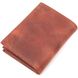 Мужское вертикальное портмоне без застежки в винтажной коже KARYA 21363 Рыжий
