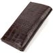 Стильный мужской вертикальный бумажник из натуральной кожи с тиснением под крокодила CANPELLINI 21900 Коричневый