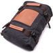 Текстильний великий дорожній рюкзак трансформер Vintage sale_15074 Чорний