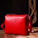 Удобная женская сумка на плечо KARYA 20884 кожаная Красный