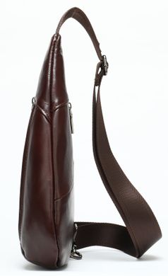 Чоловіча сумка-слінг шкіряна 14737 Vintage Коричнева