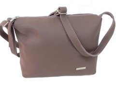 Жіноча шкіряна сумка через плече Borsacomoda шоколадна 810.028