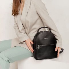 Натуральний шкіряний жіночий міні-рюкзак Kylie чорний краст Blanknote BN-BAG-22-g