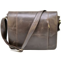 Велика чоловіча сумка-листоноша з натуральної шкіри GС-7338-3md бренду TARWA Коричневий