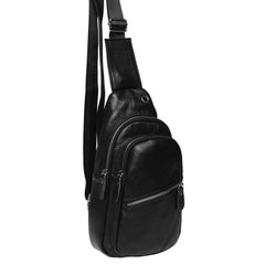 Mужской кожаный рюкзак через плечо Borsa Leather K1330-black
