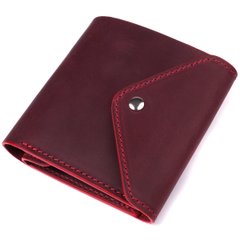 Стильный кошелек для женщин из матовой натуральной кожи GRANDE PELLE 16812 Бордовый