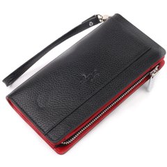 Місткий гаманець-клатч із натуральної шкіри KARYA 21135 Чорний