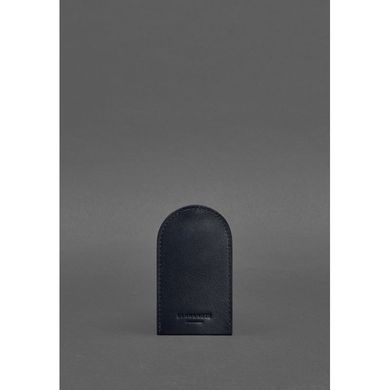 Натуральна шкіряна ключниця 2.0 темно-синій Краст Blanknote BN-KL-2-navy-blue
