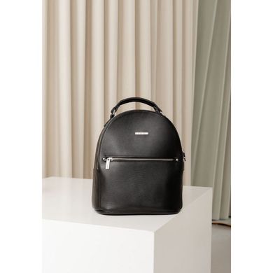 Натуральний шкіряний жіночий міні-рюкзак Kylie чорний краст Blanknote BN-BAG-22-g