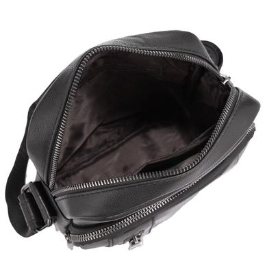 Мужская сумка через плечо черная из натуральной кожи Tiding Bag N2-9801-1A Черный