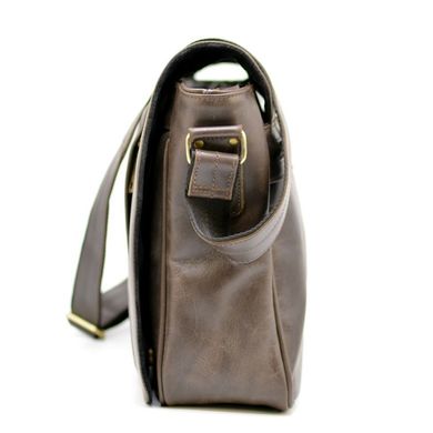 Большая мужская сумка-почтальон из натуральной кожи GС-7338-3md бренда TARWA Коричневый