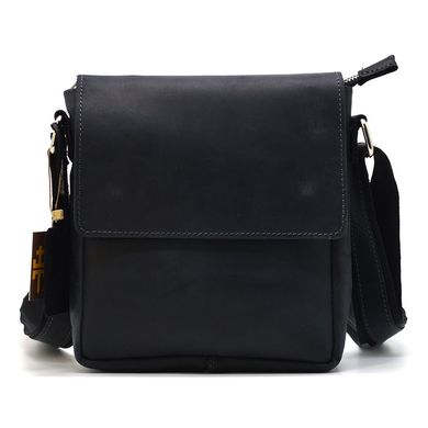 Шкіряна сумка на плече з 4 кишенями  TARWA RA-4129-4sa Чорний