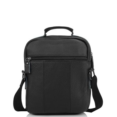 Мужская кожаная сумка-барсетка на плечо черная Tiding Bag M35-8852A Черный