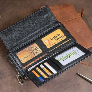 Женский кожаный клатч для карт купюр и документов ST Leather 19292 Черный